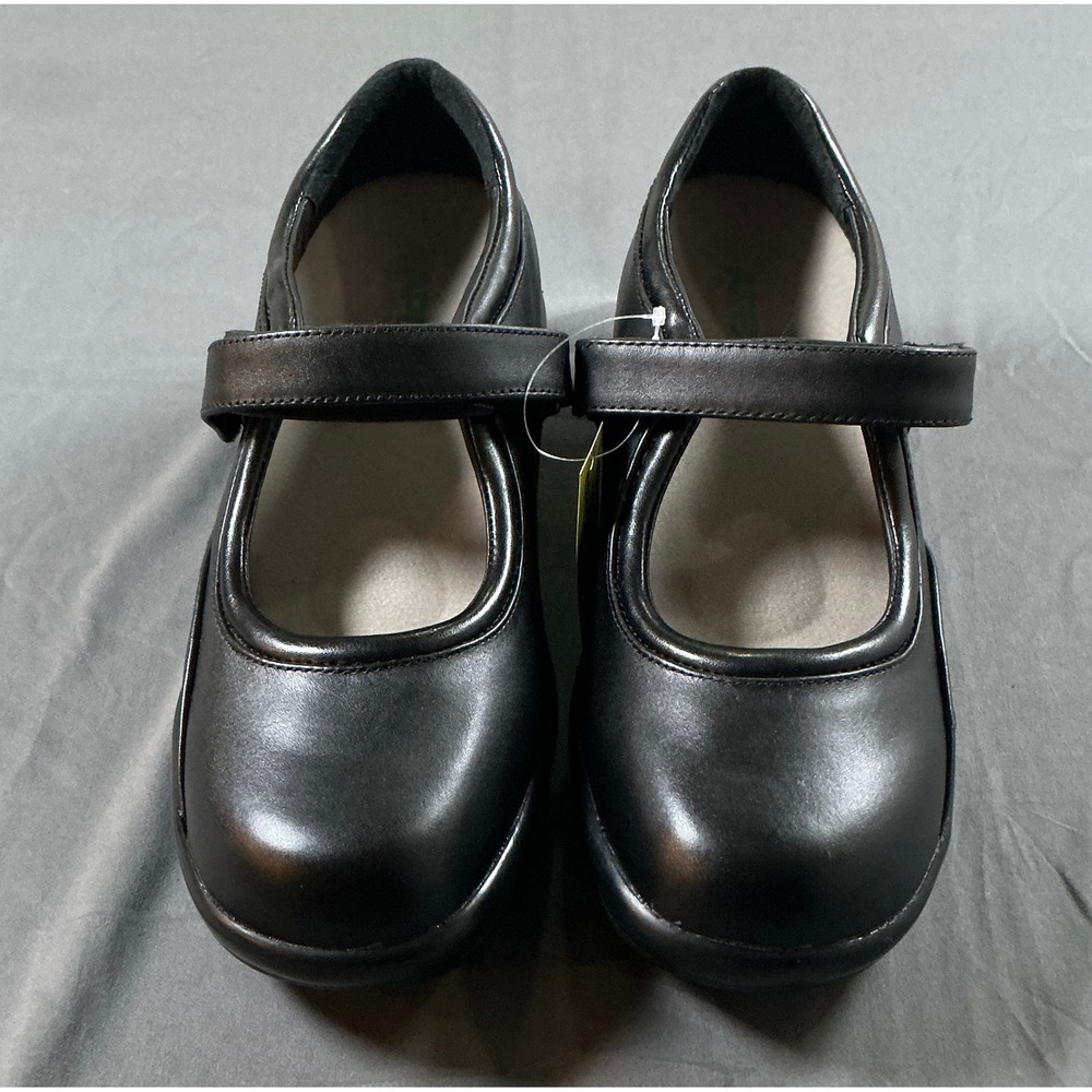 Apex B6000W Womens Black Leather Mary Jane Slip Resistant Comfort Shoes Size 11